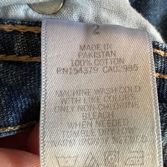 AEROPOSTALE Jeans Utility Cargo Low Rise Wide Leg Sz 2 Strappy Blue 100% Cotton - Picture 8 of 8